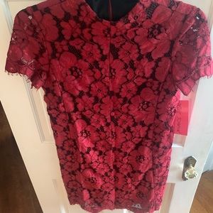 Size 14 red floral Betsy Johnson dress. NWT